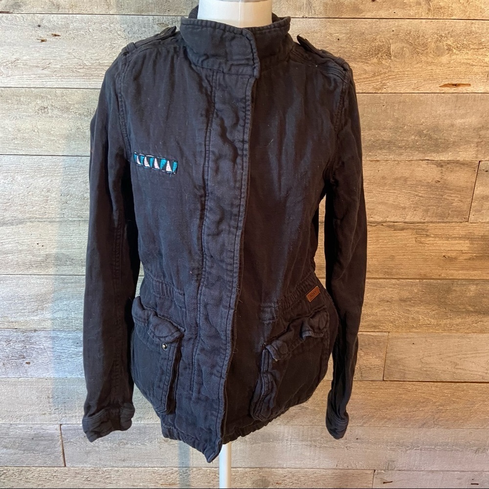 Roxy women’s black jacket in size medium